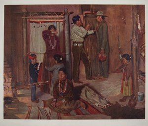 Leaving home for the Carlisle Indian School by Elbridge Ayer Burbank