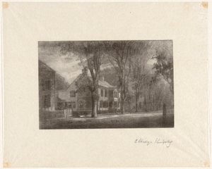 Untitled [House on a Tree-Lined Street]