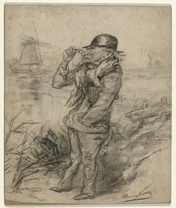 Caricature Portrait of the Painter Paul Gabriel by Elchanon Verveer