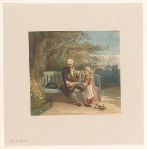 Man Reading to a Small Child by Elchanon Verveer