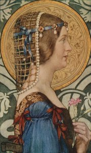 If one could have that Little Head of hers Painted upon a Background of Pale Gold by Eleanor Fortescue Brickdale