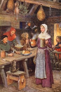 Illustration for The Gathering of Brother Hilarius by Michael Fairless by Eleanor Fortescue Brickdale