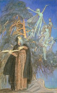 Prospero and Ariel, a study for a lost picture commissioned for Broadcasting House, London
