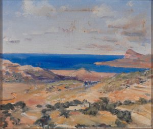 Shore with Blue Sea by Eleanor Harris