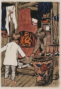 Illustration to The Tale Synko-Philipko by Elena Dmitryevna Polenova