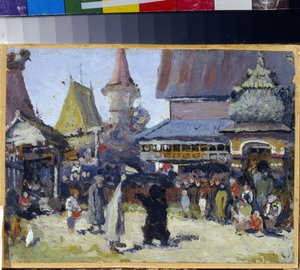 Prince Court. A bear showman in the Grand Duchy of Moscow, during the Time of Troubles (1598-1613). by Elena Polenova