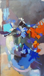Vibrant Abstract Flowers by Elena Shraibman