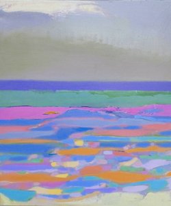 Vibrant Abstract Horizon by Elena Shraibman