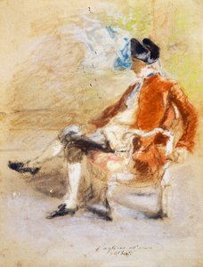 Figure in 18th century costume by Eleuterio Pagliano