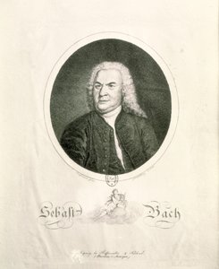 Portrait of Johann Sebastian Bach, engraved by Friedrich Wilhelm Nettling by Elias Gottleib Haussmann