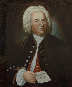 Portrait of Johann Sebastian Bach, Mid of the 18th Century by Elias Gottlob Haussmann