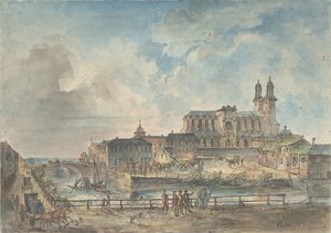 View of Uppsala Cathedral from the North by Elias Martin