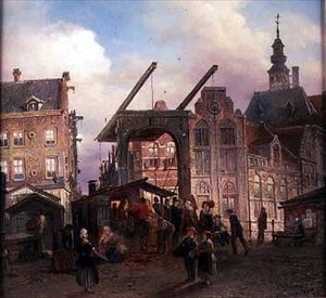 Town and Drawbridge