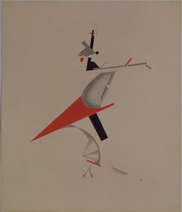 Ruffian. Figurine for the opera Victory over the sun by A. Kruchenykh, 1920-1921 by Eliezer Markowich Lissitzky