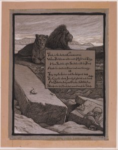 Courts of Jamshyd (Illustration for Rubáiyát of Omar Khayyám) by Elihu Vedder