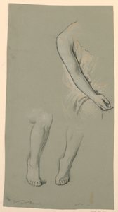 Figure details, ca. 1885 by Elihu Vedder