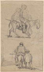 Father, Son, and Donkey by Elihu Vedder