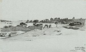 From 30 Drawings of Nile Journey: Medine & Haboo by Elihu Vedder
