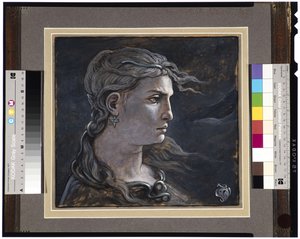 Head of Medusa by Elihu Vedder