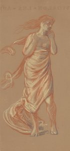 Standing Draped Female Figure by Elihu Vedder