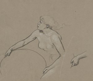 Studies for Figure of Spring by Elihu Vedder