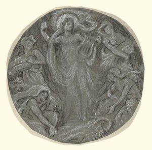 Study for Center Circle of Huntington Ceiling: Apollo and Attendants
