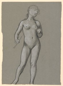 Study of Female Nude by Elihu Vedder