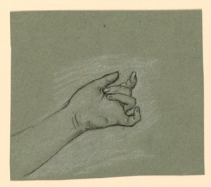 Study of Wrist and Left Hand by Elihu Vedder