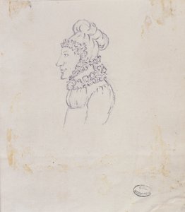 Drawing of a woman by Elisa Bonaparte
