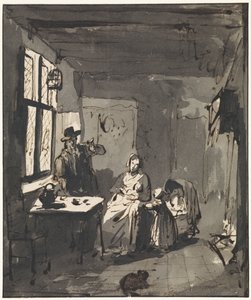 Interior with Family Scene