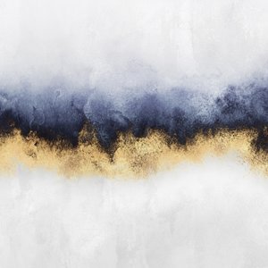 Modern Gold Blue Abstract