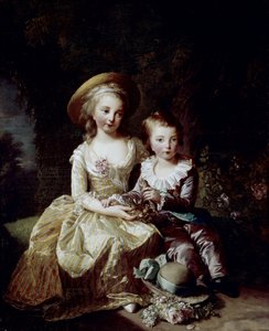 Portrait of Marie Thérèse Charlotte of France and Delfino Louis Joseph Xavier of France by Elisabeth Louise Vigee Lebrun