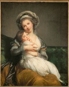 Vigee-Le Brun, self-portrait, and her daughter Julie by Elisabeth Louise Vigee-Lebrun