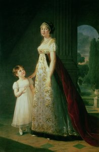 Maria Carolina Bonaparte Queen of Naples with her daughter Laetitia Murat by Elisabeth Louise Vigee Lebrun