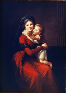 Portrait of Princess Alexandra Petrovna Galitzine with her son by Elisabeth Louise Vigee Lebrun