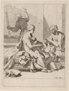 The Holy Family with Saint Elizabeth and Saint John the Baptist by Elisabetta Sirani