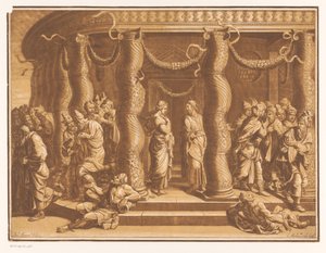 Christ and the Adulterous Woman by Elisha Kirkall
