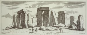 The North West Prospect of Stone Henge by Elisha Kirkall