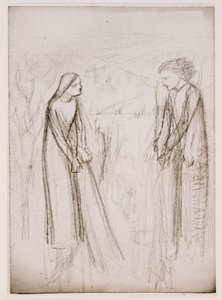 Annunciation, Possibly, c.1970-77 by Elizabeth Eleanor (1834 62) (after) Siddal