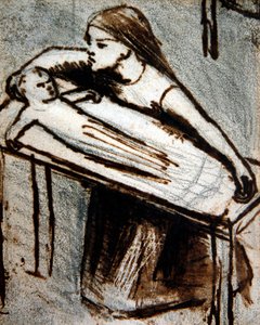 Kneeling Girl with Baby