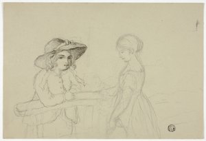 Two Girls at Gate by Elizabeth Murray