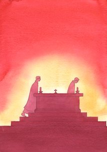 As the years pass, one priest leaves the altar and another follows in his footsteps to offer the Holy Sacrifice