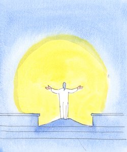At every celebration of the Holy Sacrifice of the Mass, Christ is Really Present, praying for sinners, gazing towards the Father, just as when Christ once prayed from the Cross