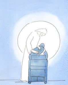 At the Easter Vigil, Christ leaned over my chair, showing how delighted