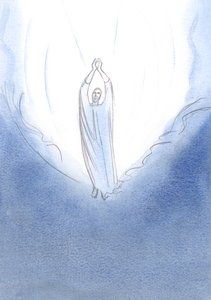 I saw Christ standing on the brink of Heaven, His arms outstretched in prayer: whatever I ask of the Father, Jesus in Heaven asks it for me