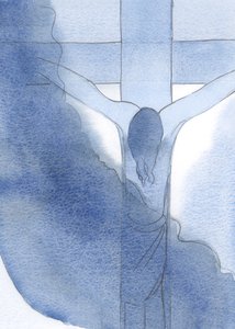 I saw Jesus, crucified and bloody, head bowed in torment. This is where love brought Him by Elizabeth Wang