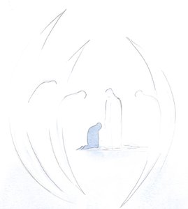 I saw how the Holy Angels bow reverently at Christ