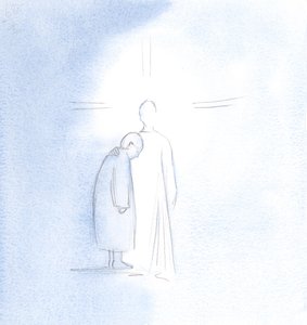 I saw the soul of this woman who had died standing beside Christ, joyful and at peace, after the purification of Purgatory had ended