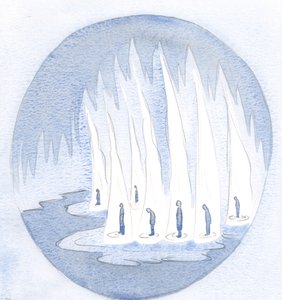 I saw what holy and glorious sanctuaries we are, lit by His grace, through our Holy Communions by Elizabeth Wang