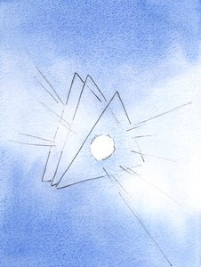 I was shown a symbol of the Holy Trinity: three triangles, with a fire like molten lava (representing Divine Love) at the heart of each
